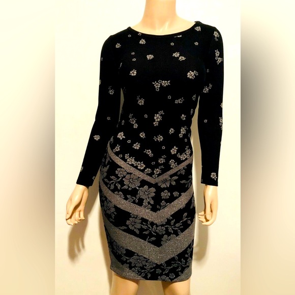 Elegant Lularoe Debbie Dress Size XL BNWT Black Silver - Picture 9 of 10